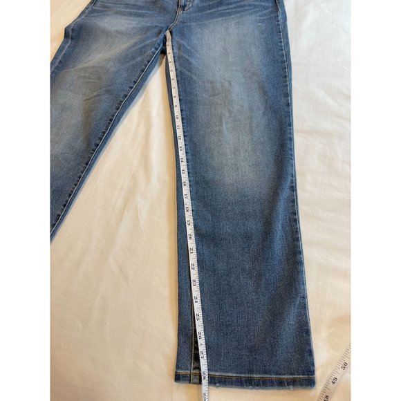 Time and Tru Womens Jeans Straight Leg TT3015642 Stretch Mid Rise Blue Size 14 - Picture 6 of 9
